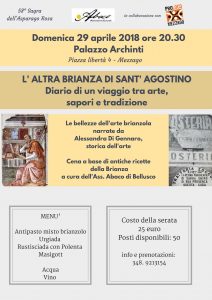 Cena a tema: “L’altra Brianza di Sant’ Agostino” @ Palazzo Archinti | Mezzago | Lombardia | Italia