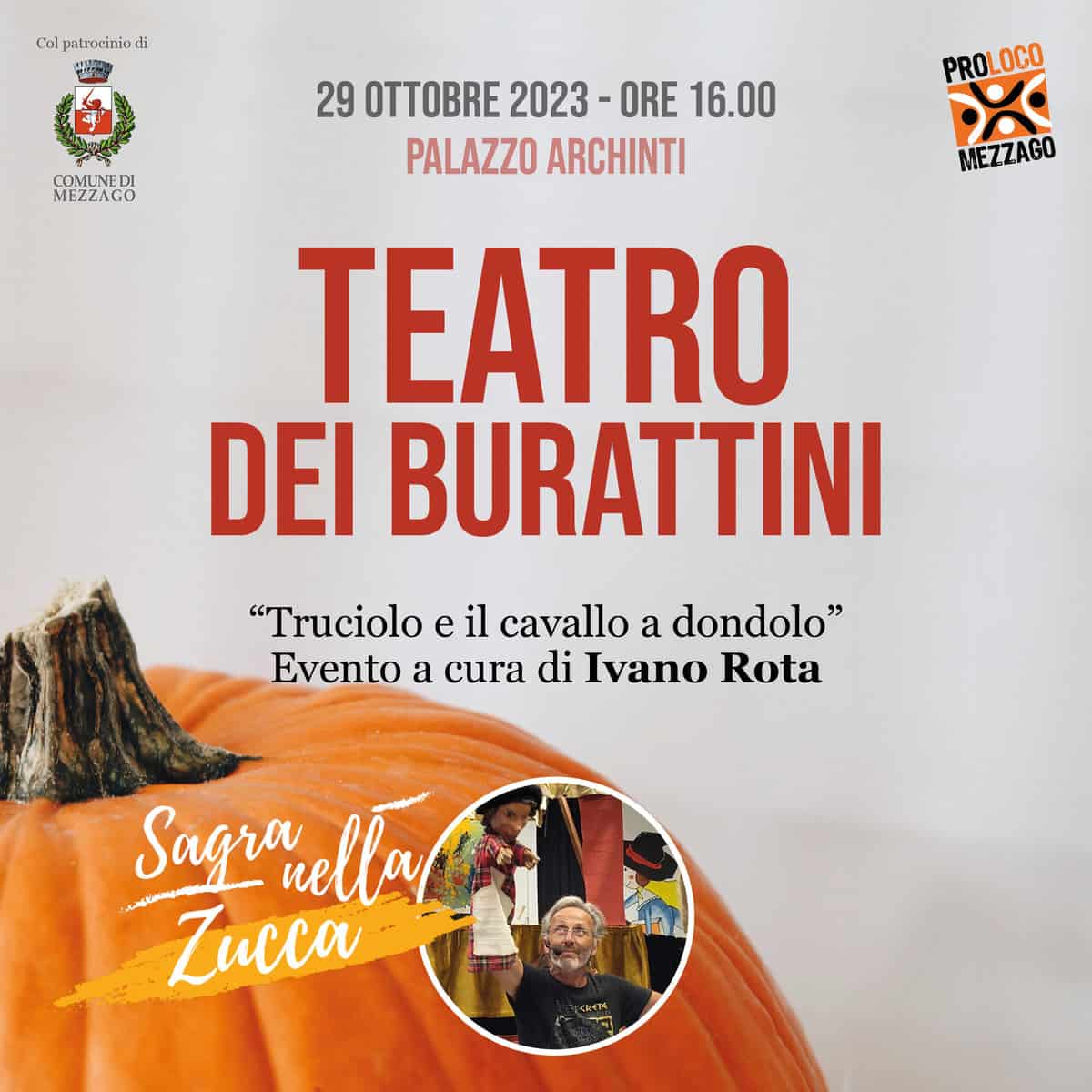 29 Ottobre 2023 Spettacolo Burattini