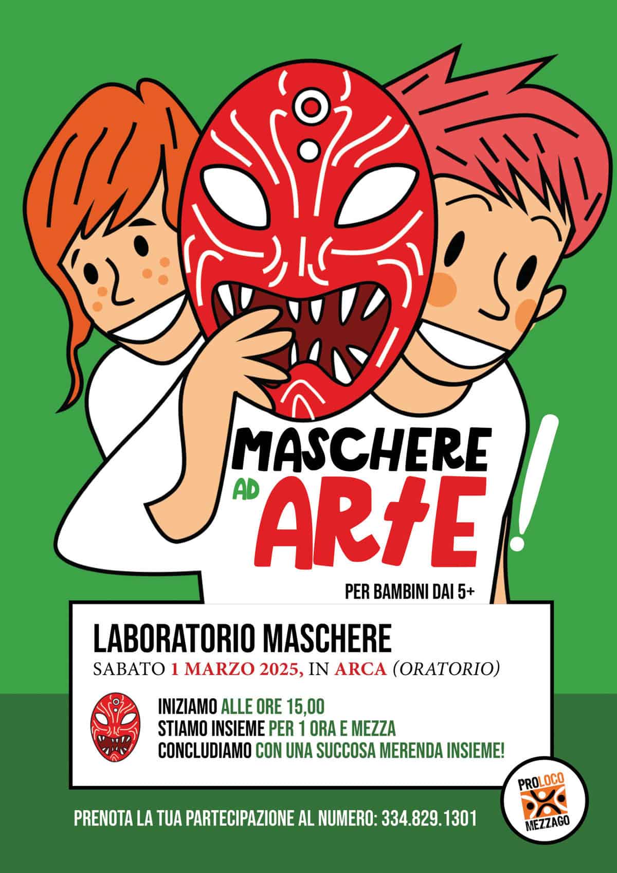 laboratorio maschere carnevale bambini